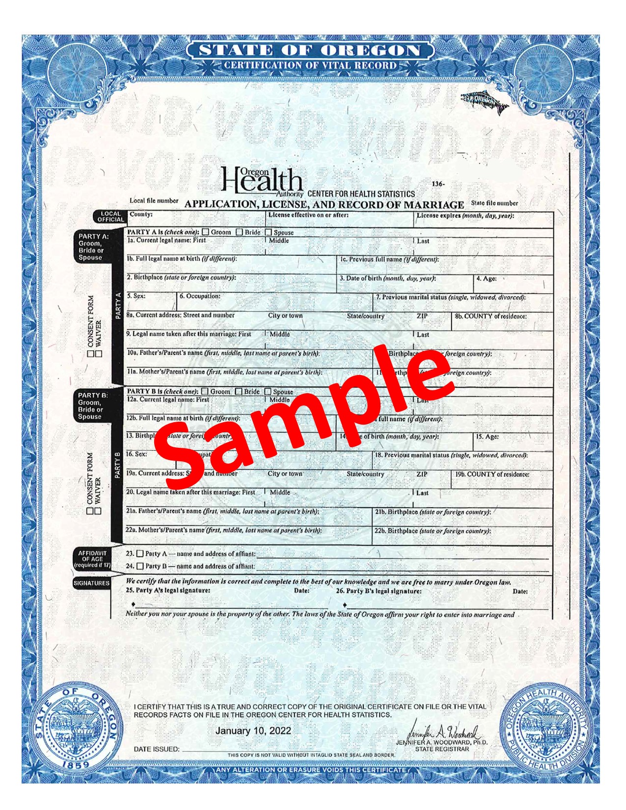 Oregon Health Authority Information On Marriages In Oregon Vital Records And Certificates 8053